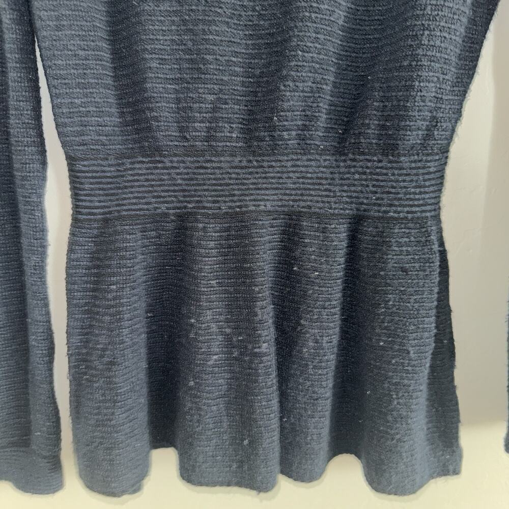 Emporio Armani Women’s Black Sweater Size 40 Peplum Long Sleeve - Picture 7 of 8